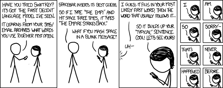 Although the Markov chain-style text model is still rudimentary; it recently gave me 'Massachusetts Institute of America'. Although I have to admit it sounds prestigious.